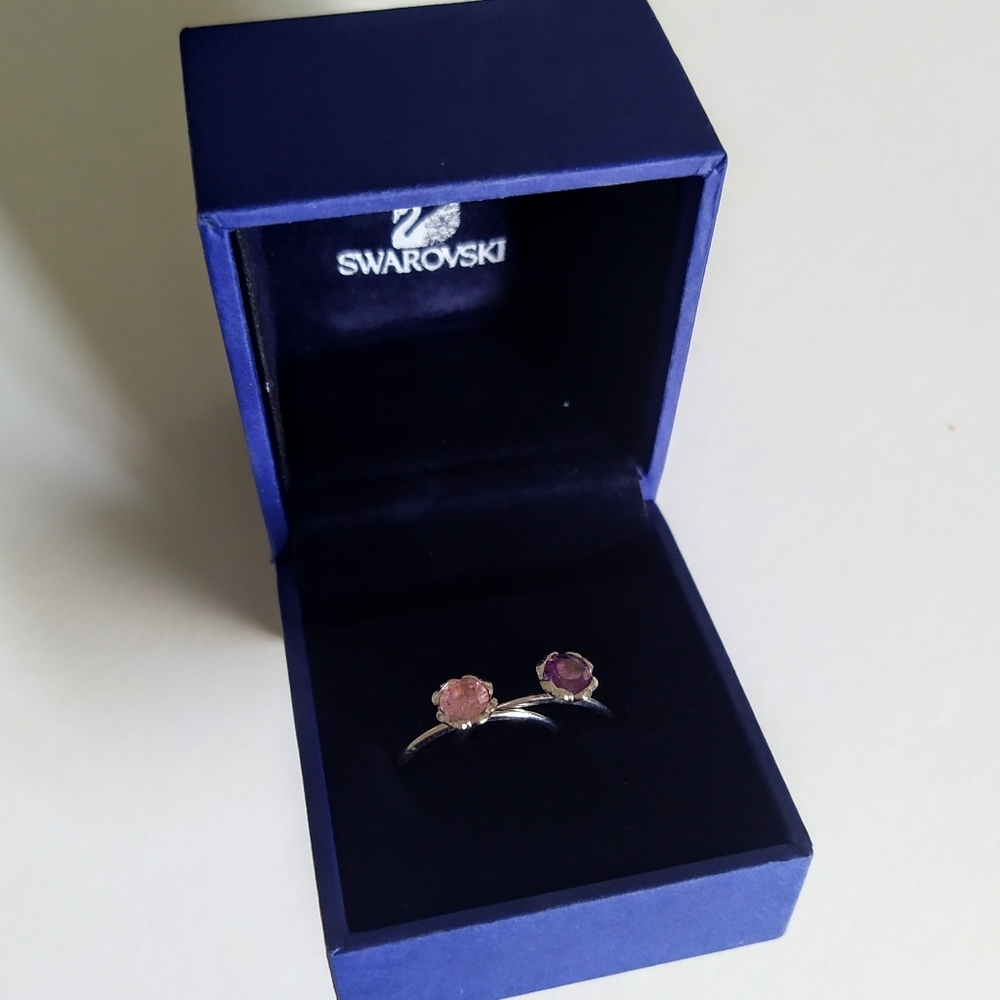 Swarovski Stackable Gemstone Silver Rings - Picture 2 of 6